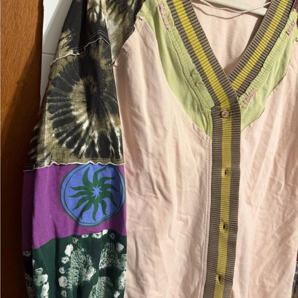 We The Free Multicolor Patchwork Button Down Shir… - image 2